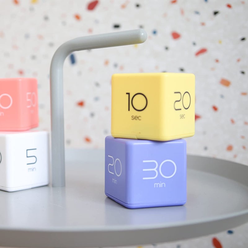 mooas Cube Timer (Violet), Flip Timer Gravity Sensor, Time Management, Productivity Timer Cube Timers Kids ADHD Timer Workout Timer Game Classroom 5, 10, 20, 30 min Timer Setting - Image 3