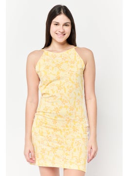adidas Originals Women Sportswear Fit Sleeveless Outdoor Tight Dress, Yellow  - Image 1