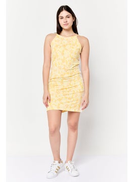 adidas Originals Women Sportswear Fit Sleeveless Outdoor Tight Dress, Yellow  - Image 2