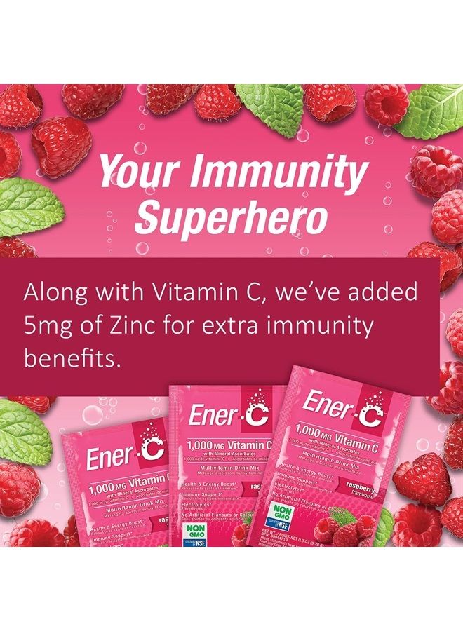 Ener-C مشروب توت العليق المتعدد الفيتامينات، 1000 ملغ فيتامين ج، غير معدّل وراثيًا، نباتي، مساحيق عصير فواكه حقيقية، دعم المناعة الطبيعي، إلكتروليتات، خالي من الغلوتين، 30 حبة (عبوة من 1) - Image 5