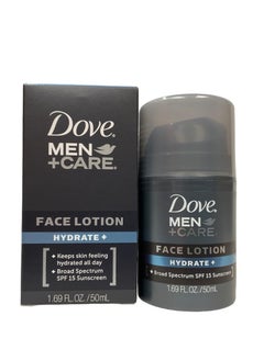 Dove Dove Men+Care Hydrate + SPF 15 Sunscreen Face Lotion - 1.69 Oz (Pack of 3)  - Image 1