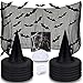 LINAYE Witch Hat XXL Kit Halloween Decorations Including 12 PCS Black Witch Hats 16 PCS 3D Bats Spider Web Creepy Cloth Hanging Rope Costume Headwear - Image 3
