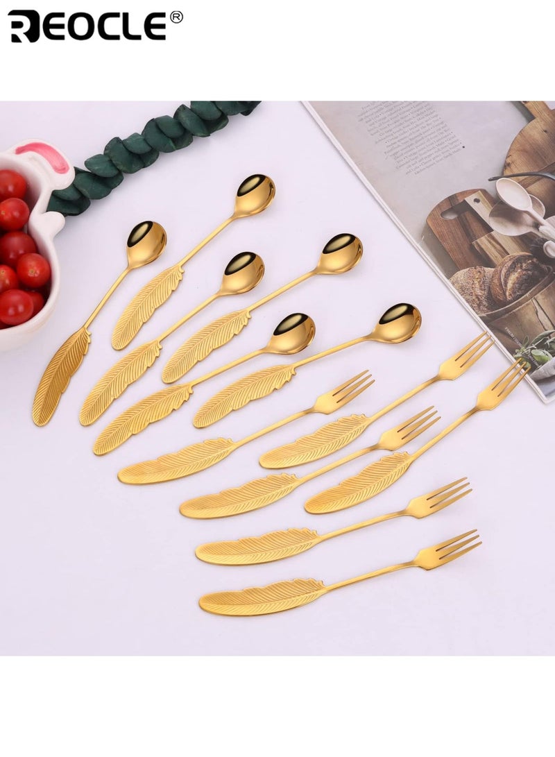 REOCLE 10PCS Stainless Steel Mini Demitasse Espresso Coffee Spoons and Forks Set with Durable Rust - Resistant Material & Smooth Polished Surface & Compact Size for Fruit Cake Cheese Desserts Stirring Daily Use Home Kitchen Cafe for Men Women - Image 2