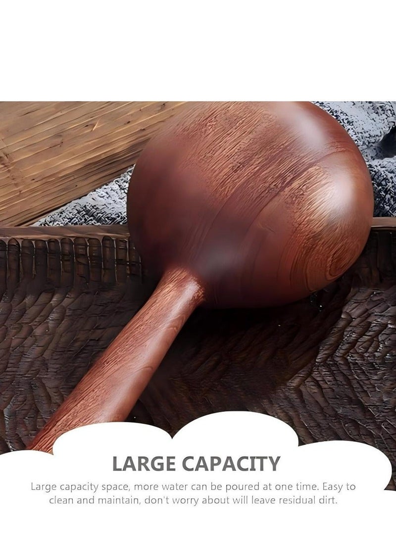 Long Handle Wooden Water Ladle Scoop Natural Wood Water Dipper Shampoo Rinser Cup Soup Ladle Multipurpose Water Scoop For Kitchen Bathroom Garden - Image 3
