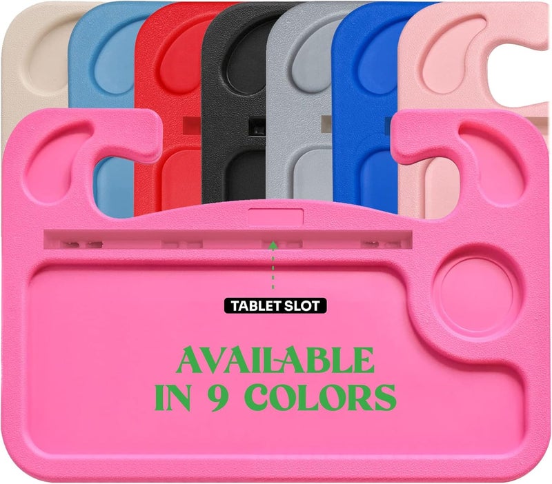 lebogner Steering Wheel Tray, Dark Pink, Car Accessory, ABS Plastic, 16.5" x 11" x 1", Tablet and Laptop Compatible - Image 1