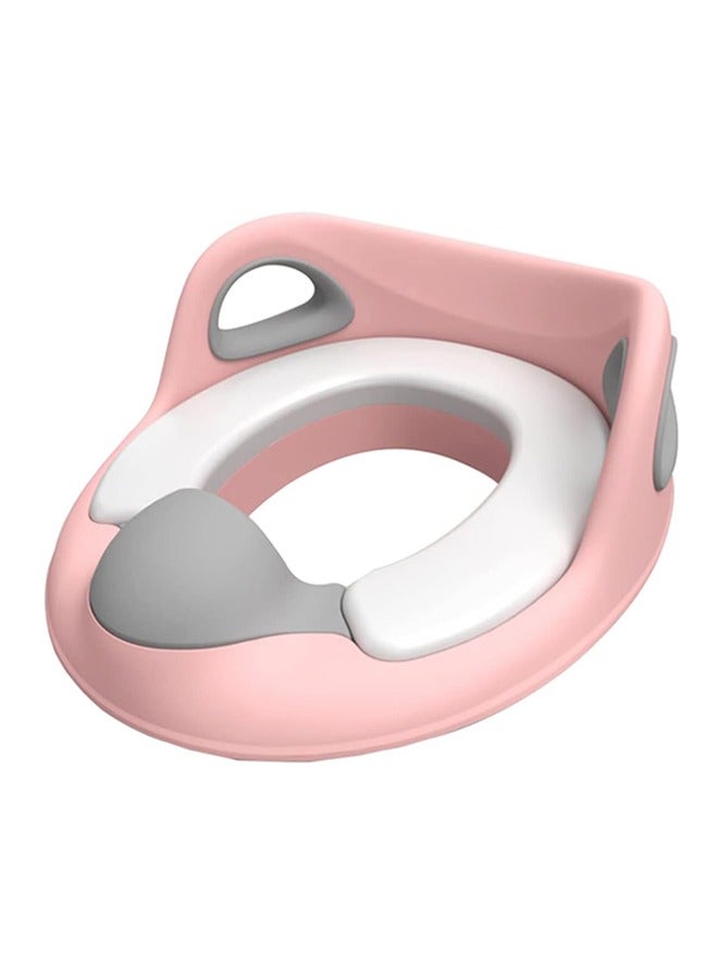 Arabest Child Safety Baby Toilet Seat, Toilet Training Seat, Suitable for Round and Oval Toilets, High Splash Protection, Handle and Backrest, Suitable for Boy and Girl Aged 1-8 Years (Pink) - Image 1