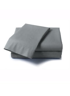 LuxHome Luxury Satin Line Bedsheet and Pillowcase Set – Hotel-Quality Breathable Cotton Bedding, Satin Finish, Soft and Luxurious – Flat Bedsheet 275x275cm with 2 Pillowcases 46x69cm, Sedona Sage  - Image 1