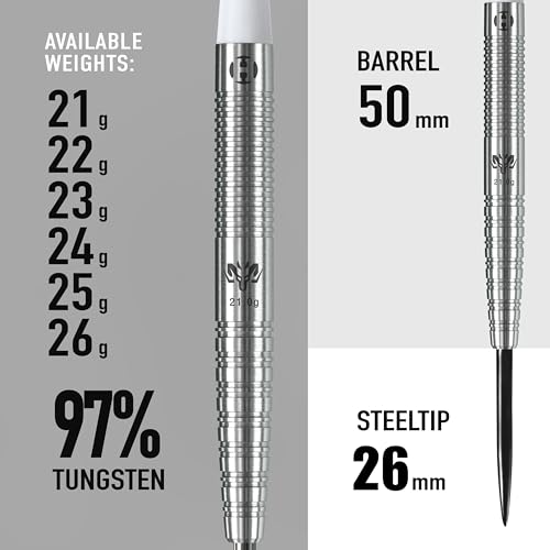Harrows Wolfram 97% Tungsten Steel Tip Darts Set 21g, 22g, 23g, 24, 25g & 26g - Includes Speedline Shafts, Marathon - Wolfram Flights & Travel Case 25g - Image 4