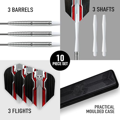 Harrows Wolfram 97% Tungsten Steel Tip Darts Set 21g, 22g, 23g, 24, 25g & 26g - Includes Speedline Shafts, Marathon - Wolfram Flights & Travel Case 25g - Image 2