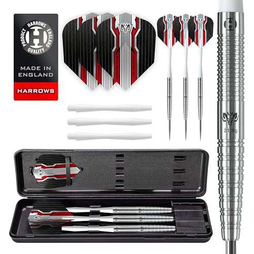Harrows Wolfram 97% Tungsten Steel Tip Darts Set 21g, 22g, 23g, 24, 25g & 26g - Includes Speedline Shafts, Marathon - Wolfram Flights & Travel Case 25g - Image 5