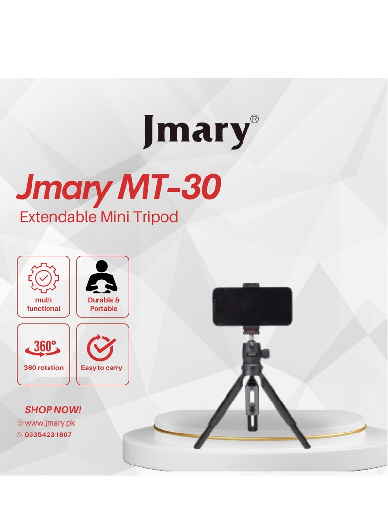 Jmary Jmary MT-30 Extendable Mini Professional Tripod - Image 3