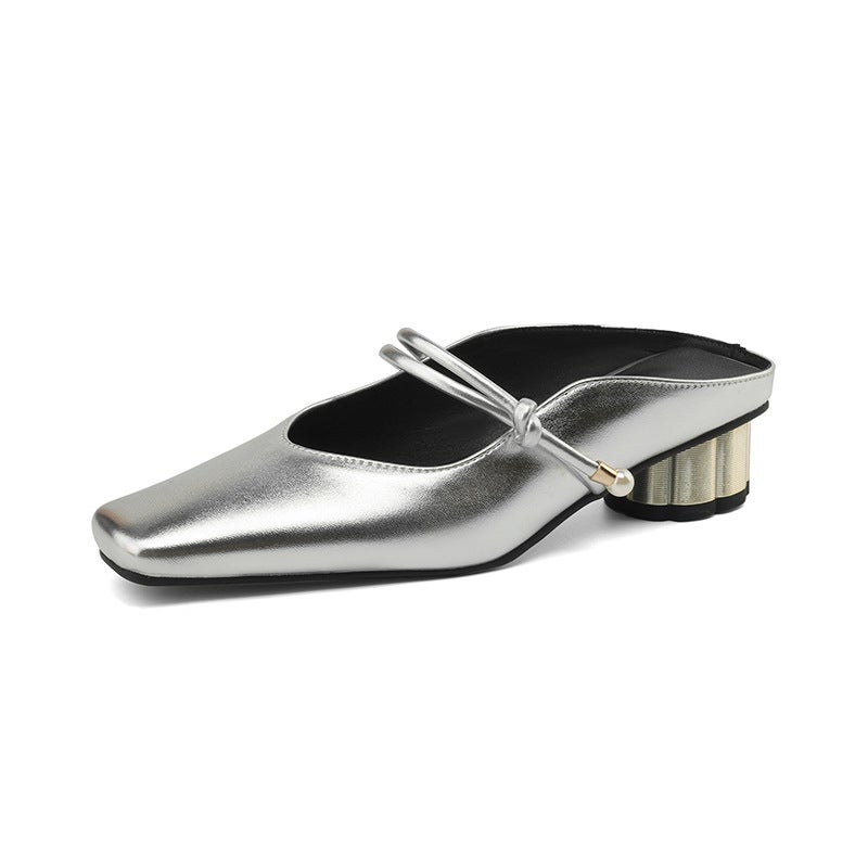 Supply 2024 Comfortable Mid-Heel Outdoor Slippers 32-43 Size Size Set Foot Empty Women'S Shoes - Image 1