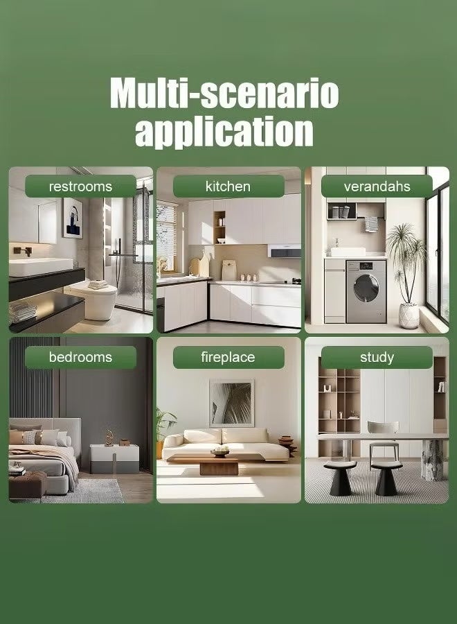 والالا رف زاوية طويل بستة طبقات - منظم تخزين قائم بذاته، رف كتب زاوية عصري وحامل عرض لغرفة المعيشة، غرفة النوم، المكتب المنزلي، المطبخ - تصميم سهل التركيب، بني، 30×30×152 سم - Image 5