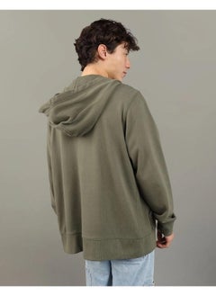 American Eagle AE Fleece Logo Graphic Zip-Up Hoodie  - Image 2