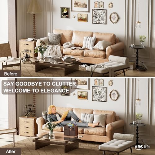 ABC life Magazine Holder Magazine Rack Floor, Stable Foldable PU Leather Newspaper Book Storage Basket Box, Upgraded Magazine File Folder Organizer Free Standing, for Living Room Home Office, Brown - Image 4