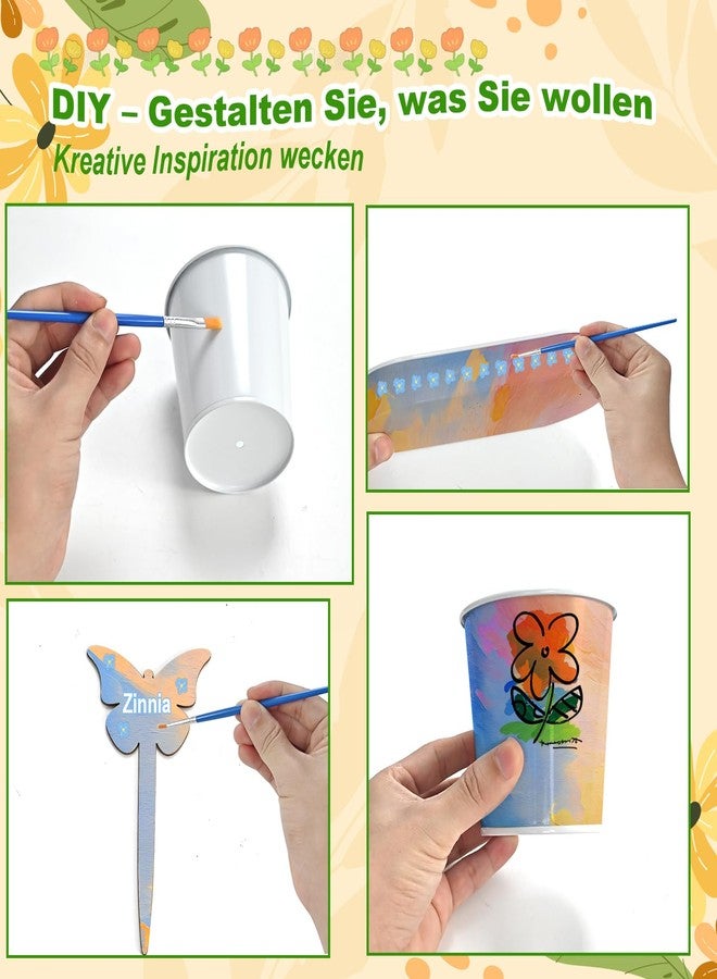 Faburo 4 Pcs Kids Plant Growing Kit | Kids Gardening Set Crafts for Girls 8-12 | Kid Crafts Ages 4-8, Flower Making Art Kit for Kid 6-9, Plant Growing Set with 4 Zinc Pots, 12 Colors 9ml Paints Girl Gift - Image 5