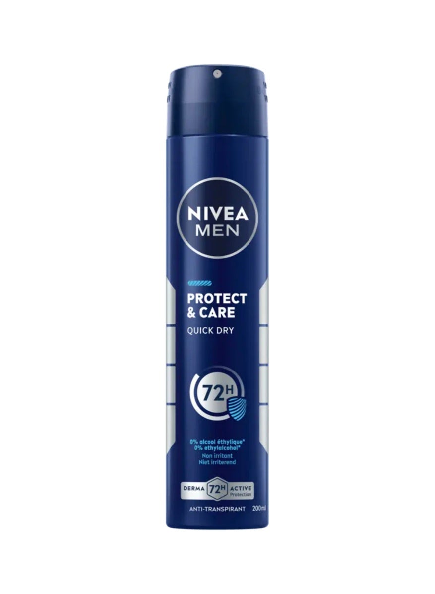 NIVEA MEN Deodorant Spray Quick Dry Protect & Care 72h 200ml