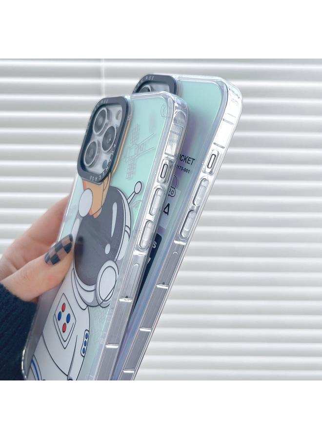 زبون جراب لهاتف iPhone 13 Pro Max بنمط رائد فضاء، جراب هاتف واقٍ مقاوم للصدمات من البولي كربونات - Image 3