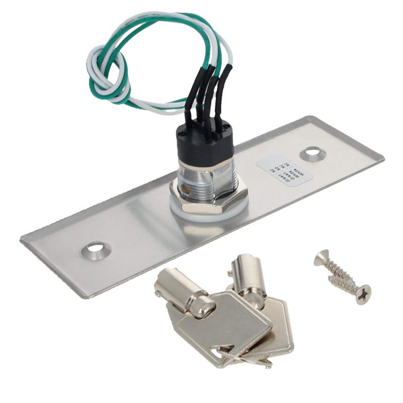 Fielect S40K Key Switch Lock On/Off Exit Switch Emergency Door Release SPST for Access Control Panel Mount with 2 Keys 52 * 36mm 1pcs - Image 5