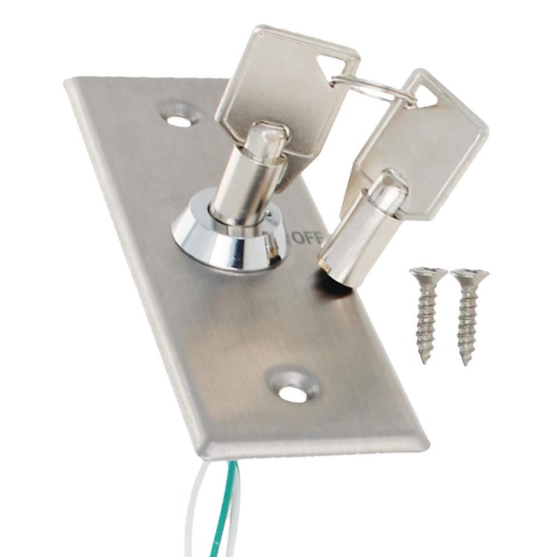 Fielect S40K Key Switch Lock On/Off Exit Switch Emergency Door Release SPST for Access Control Panel Mount with 2 Keys 52 * 36mm 1pcs - Image 3