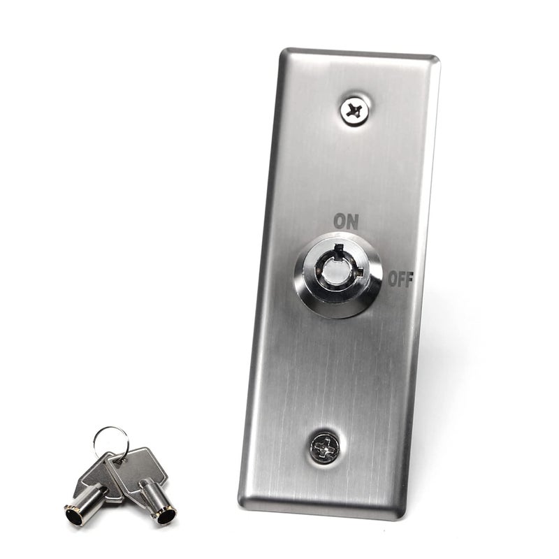 Fielect S40K Key Switch Lock On/Off Exit Switch Emergency Door Release SPST for Access Control Panel Mount with 2 Keys 52 * 36mm 1pcs - Image 1