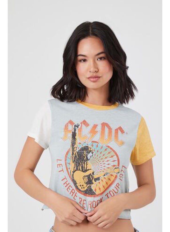 FOREVER 21 ACDC Graphic Cropped Tee  - Image 1
