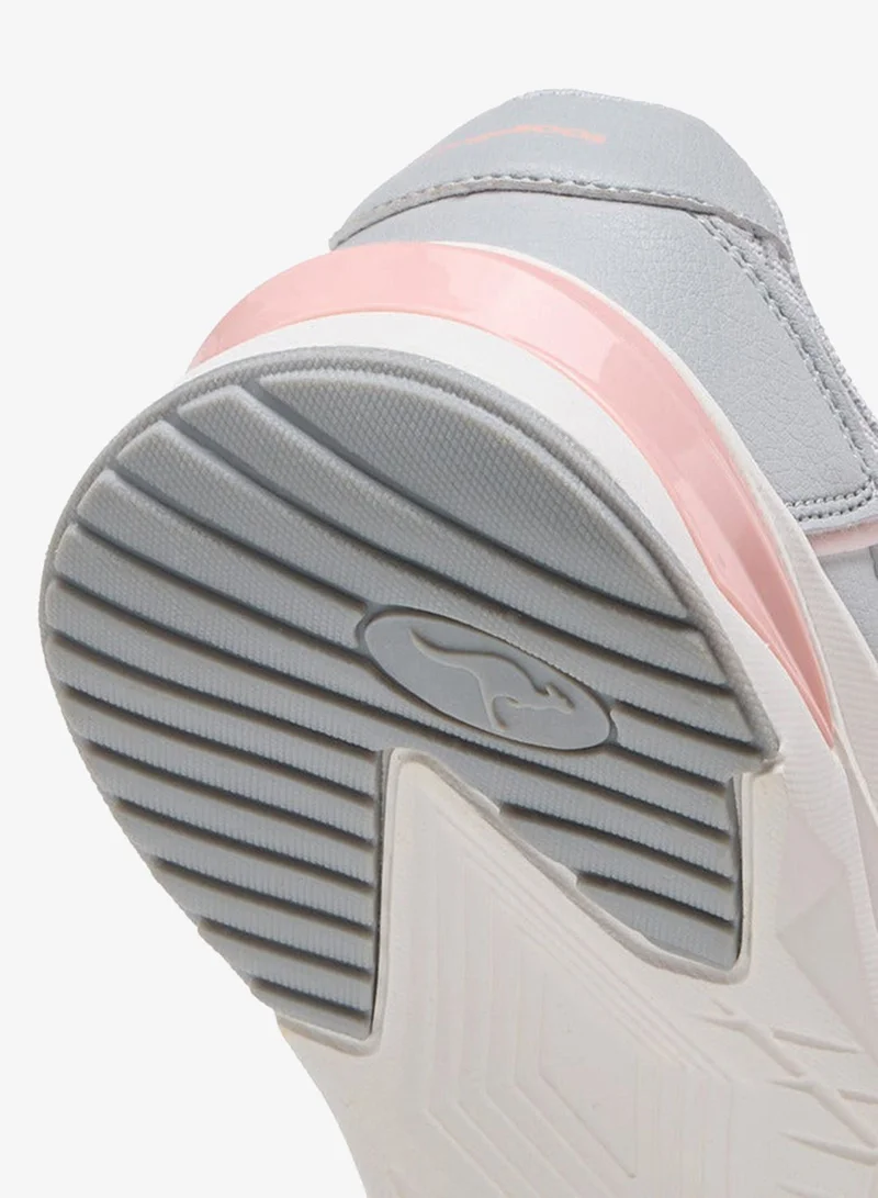 kangaROOS GREY Girls' Panelled Sports Shoes with Hook and Loop Closure for Women | Best Price UAE