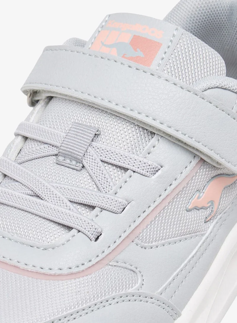 kangaROOS GREY Girls' Panelled Sports Shoes with Hook and Loop Closure for Women | Best Price UAE