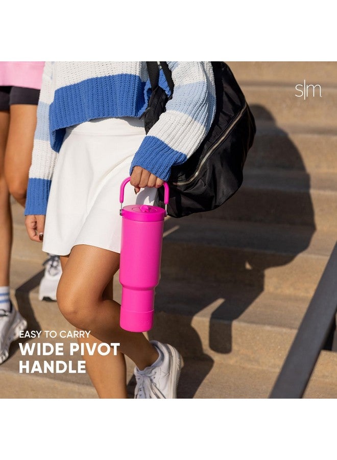 Simple Modern Trek Pivot | 40oz Flip Straw Tumbler with Handle | Water Bottle & Boot | Interchangeable Straw & Chug Lids | Insulated Stainless Steel Jug | Gym Sports Outdoors | Blush - Image 5