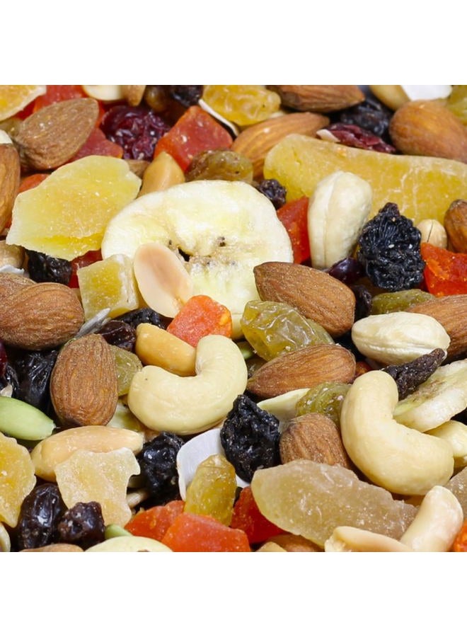 It's Delish مزيج فواكه استوائية ومكسرات من It's Delish – 5 أرطال بالجملة – وجبة خفيفة صحية مغذية تعزز الطاقة مع البروتينات والألياف والفيتامينات مع مكسرات وفواكه مجففة – كيتو، نباتي، كوشير - Image 1