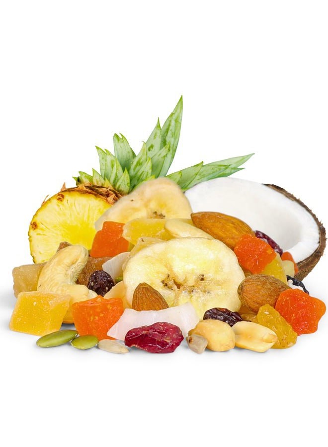 It's Delish مزيج فواكه استوائية ومكسرات من It's Delish – 5 أرطال بالجملة – وجبة خفيفة صحية مغذية تعزز الطاقة مع البروتينات والألياف والفيتامينات مع مكسرات وفواكه مجففة – كيتو، نباتي، كوشير - Image 2