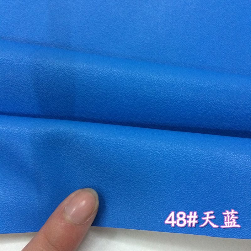 Factory Pu Leather High Quality Garment Leather Sheepskin Pu Fabric Full Color Imitation Goat Pattern Solid Color Stretch Leather - Image 4