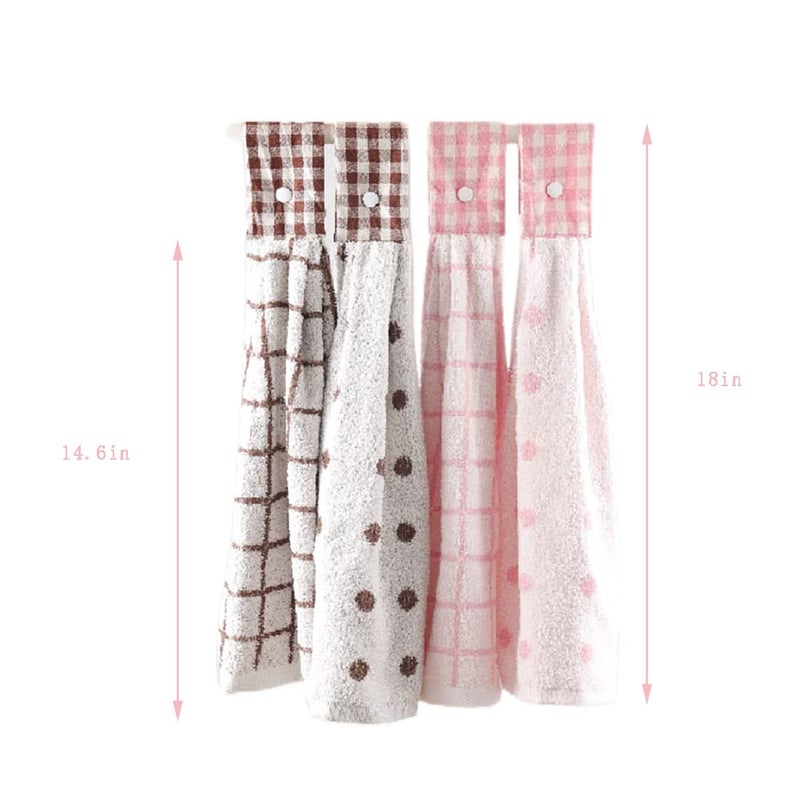 Vimeet 2 Pcs Kitchen Cotton Classical Striped Towel/Absorbent Towel/Hanging Towel/Hand Towel - Image 1
