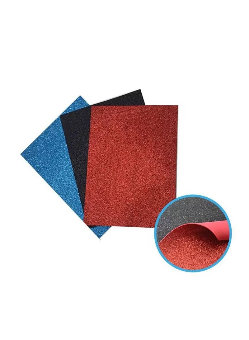 الفوم الملون الجليتر الاستيكر  مقاس A4 الفوم الملون بالجيلتر الكتير اللي تقدر تقص و تعمل اشكال بيه المقاس: ٢١*٣١ سم الكيس ١٠ صفحات فوم متعدد - Image 3