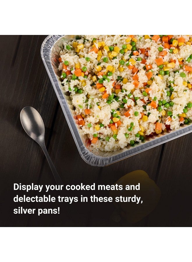 Nicole Home Collection Nicole Home Collection Aluminum Pans With Lids Half Size 9x13 Extra Heavy Duty, Disposable Foil Pans For Baking (25 Sets)  - Image 4