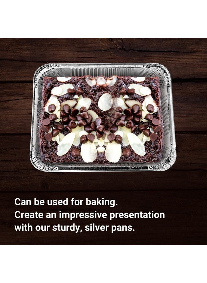 Nicole Home Collection Nicole Home Collection Aluminum Pans With Lids Half Size 9x13 Extra Heavy Duty, Disposable Foil Pans For Baking (25 Sets)  - Image 5