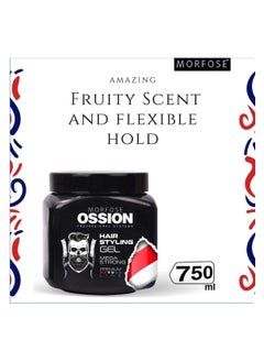 MORFOSE Morfose Ossion Mega Strong Red Gum Hair Gel 750ml: Extreme Hold & Style  - Image 2