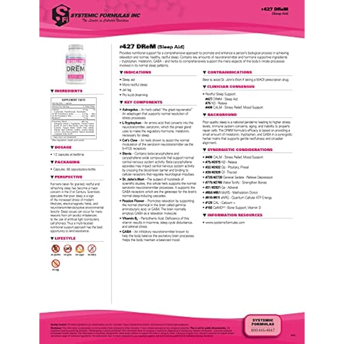 Systemic Formulas: #427 - DReM - Sleep Aid - Image 2