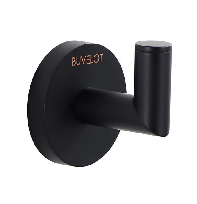 TOWEL HOOK COAT HOOKS FOR BATHROOM AND KITCHEN SINGLE ROBE HOOK WALL MOUNTED MATTE BLACK 077010MBLEO SERIES
