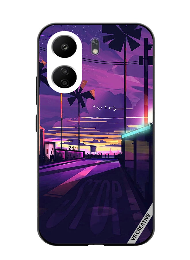 VR CREATIVE Protective Case Cover For Xiaomi Redmi 13C Empty Road Design Multicolour - Image 1