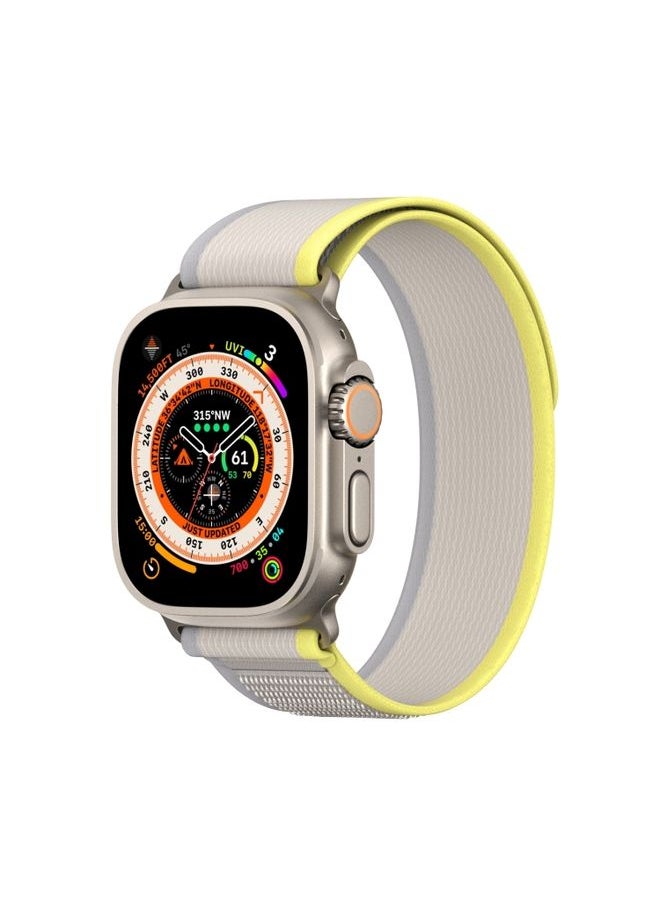 Generic - Replacement Strap For Apple Watch SE 2023 44mm DUX DUCIS YJ Series Nylon Watch Band Yellow - Image 1