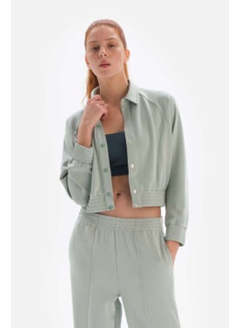 dagi Mint Green Women's Jacket Buttoned Cupro  - Image 1