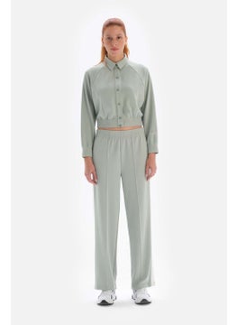 dagi Mint Green Women's Jacket Buttoned Cupro  - Image 2