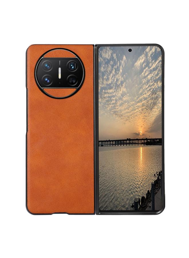 اس-توب جراب لهاتف Huawei Mate X3 مصنوع من جلد البقر والبولي يوريثين - Image 1