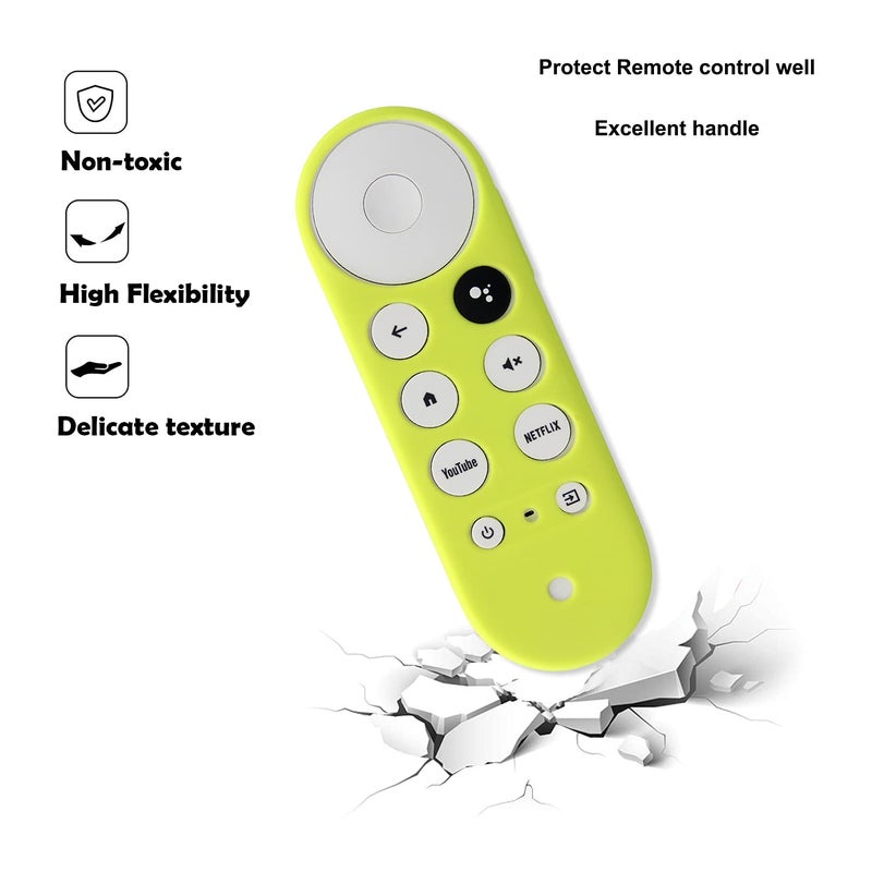PINOWU 2pcs Remote Sleeve Compatible for Chromecast with Google TV Voice Remote, Pinowu Shockproof Silicone Cover for Google TV 2020 Voice Remote (Turquoise & Green) - Image 5