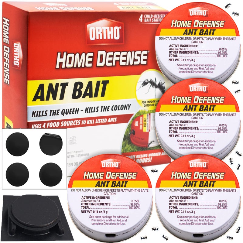 Ortho Ant Traps Indoor by Ortho Home Defense 4pk- Metallic & Adhesive Ant Killer Indoor & Ant Killer Outdoor - Ant Trap - Image 1
