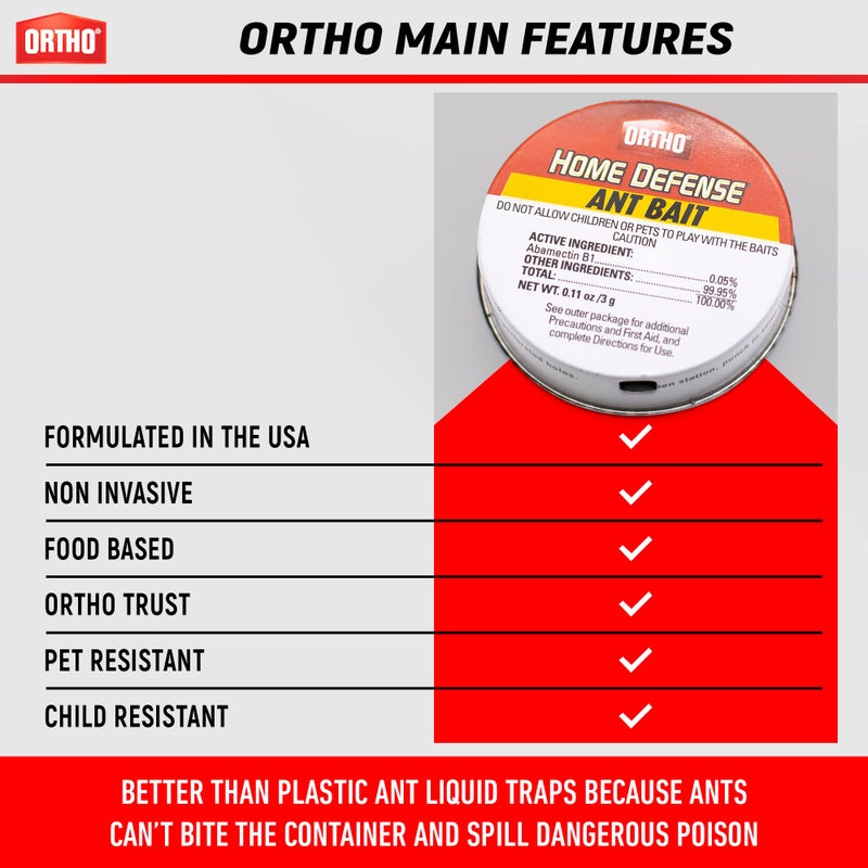 Ortho Ant Traps Indoor by Ortho Home Defense 4pk- Metallic & Adhesive Ant Killer Indoor & Ant Killer Outdoor - Ant Trap - Image 2