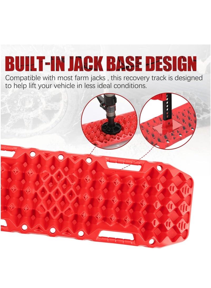 SYOSI Off-Road Traction Boards with Jack Base Pair Recovery Tracks 4X4 car Truck Tire Traction Mat with Bag Sand Mud Snow Ladder Ramps - Image 2