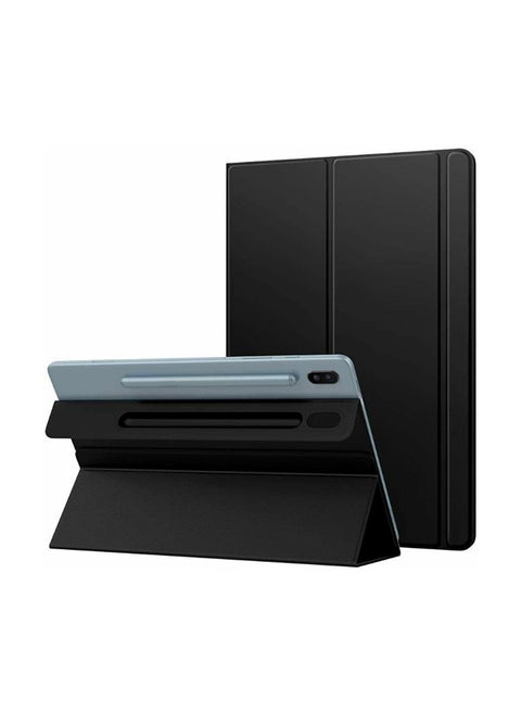 Smart Leather Smart Case Stand Protective Shell For Samsung Galaxy Tab S6 2019 Black