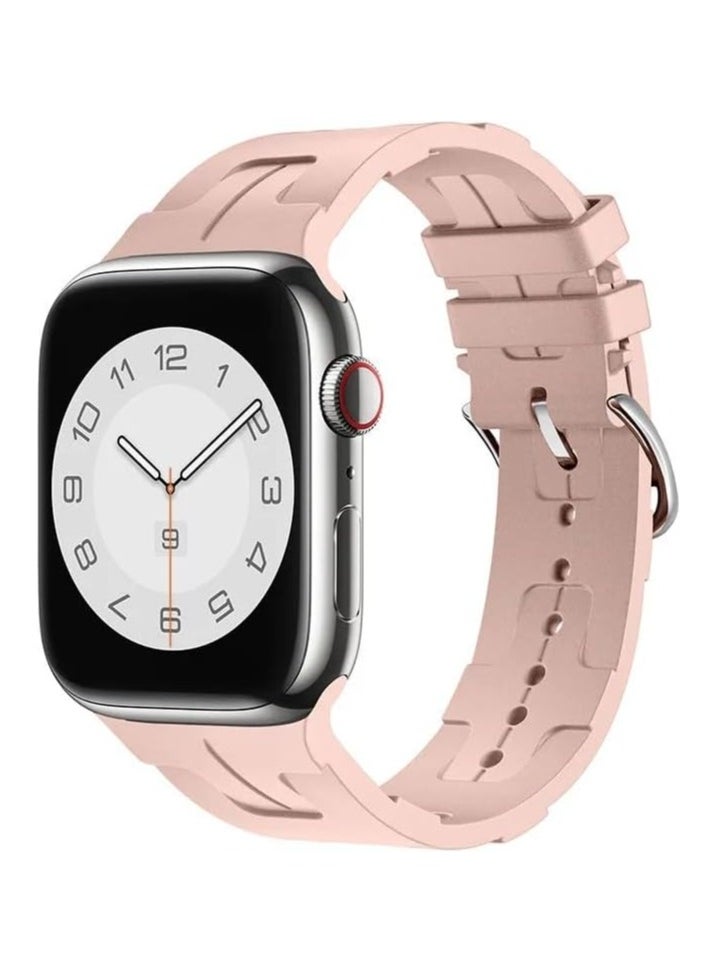 Generic - Ecosystem Single Tour Silicone Strap For Apple watch band Ultra 49mm 45mm 44mm 42mm Breathable bracelet iWatch series 9 8 7 6 SE Ultra 2 strap - Image 1